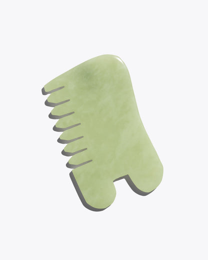 ISLAND JADE Gemstone Gua Sha + Massaging Comb
