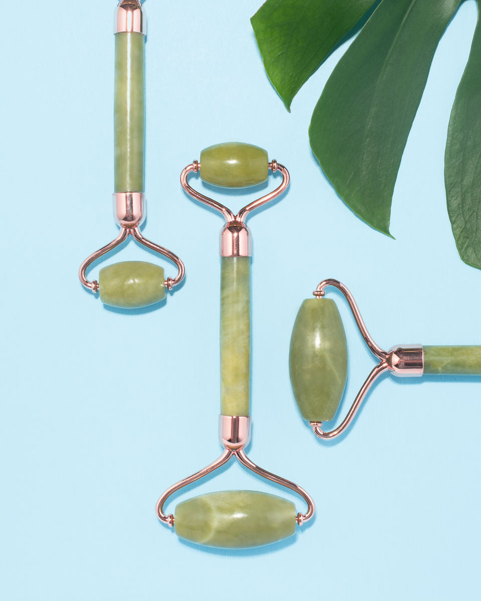 ISLAND JADE Rose Gold Gemstone Facial Roller