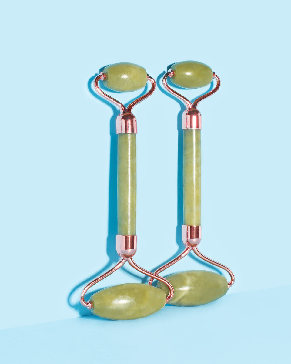 ISLAND JADE Rose Gold Gemstone Facial Roller