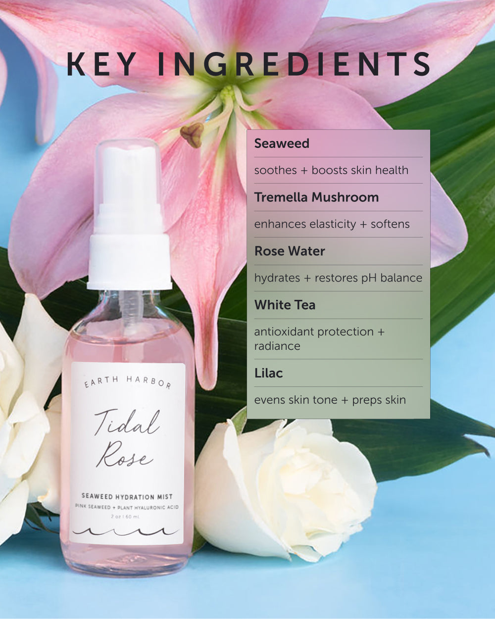 TIDAL ROSE Seaweed Hydration Mist
